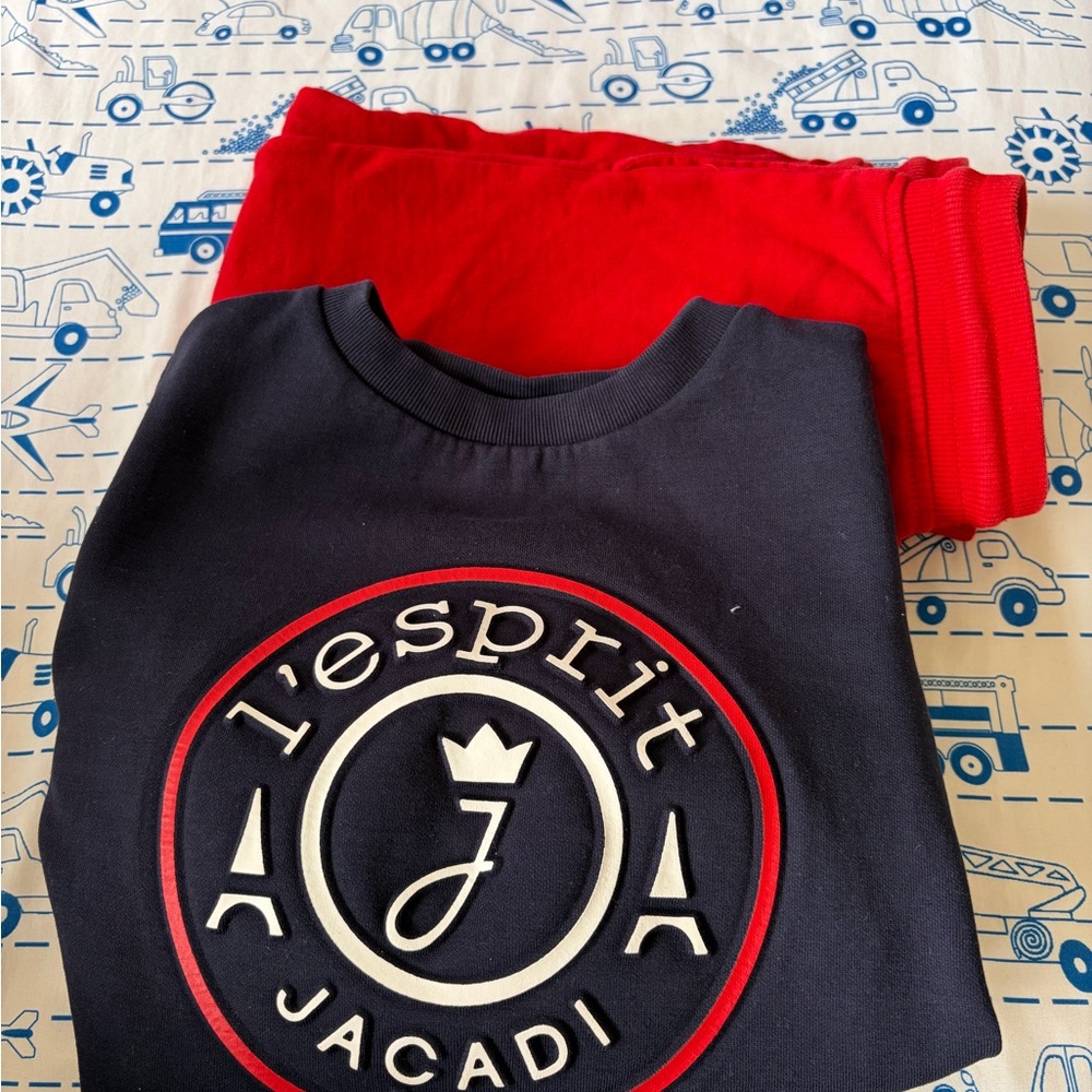 Jacadi Navy and Red Logo Sweatshirt